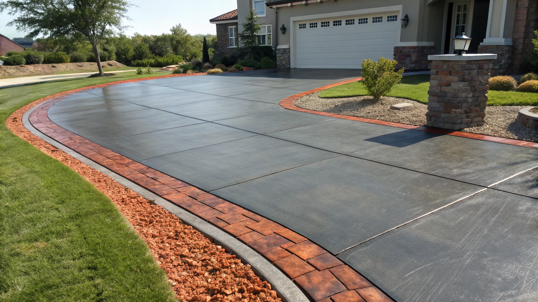 Stained Driveway Before Treatment