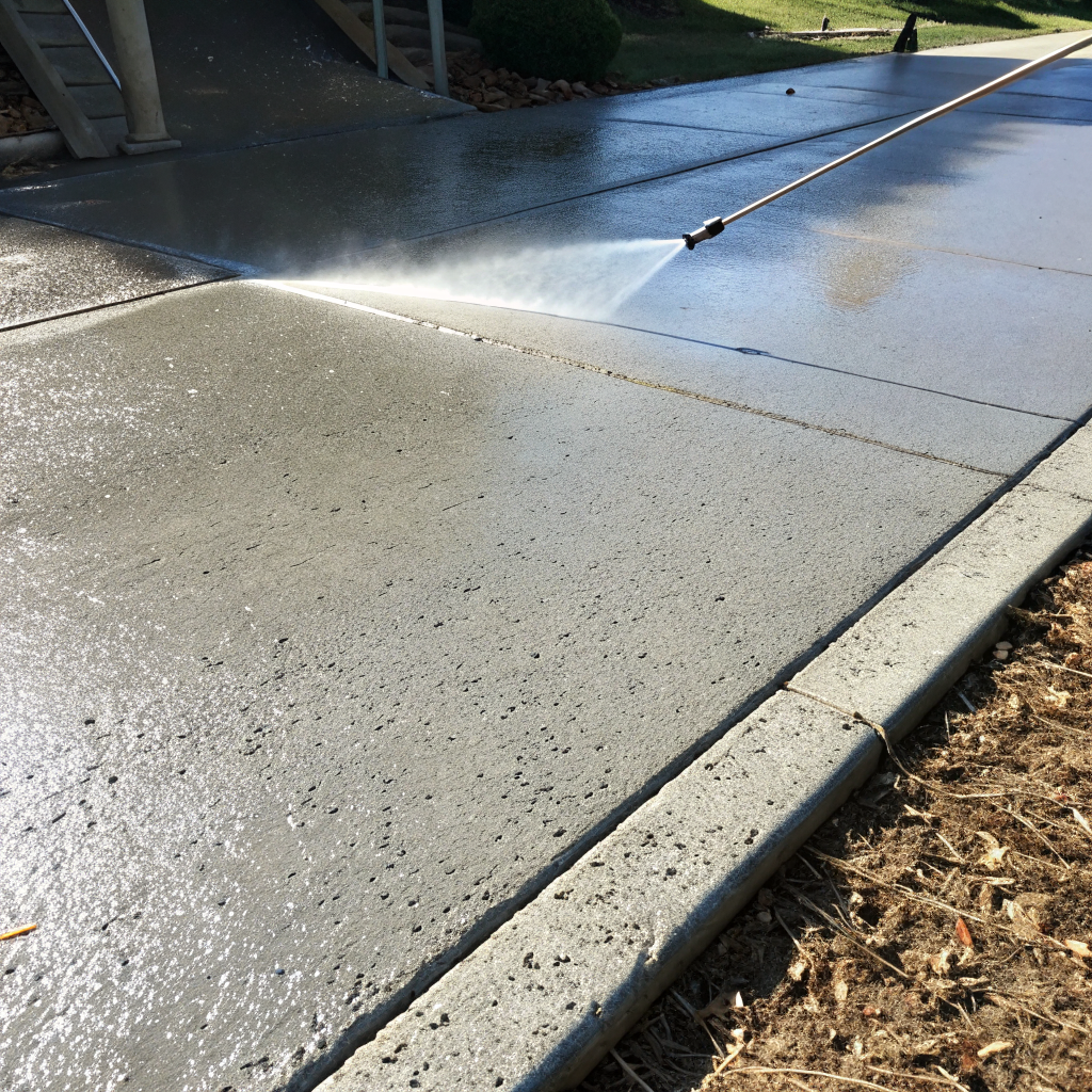 Driveway after washing